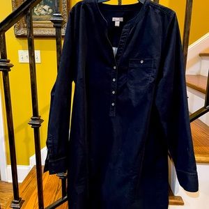 Jill denim/tencil dress.  Dark denim, size L
